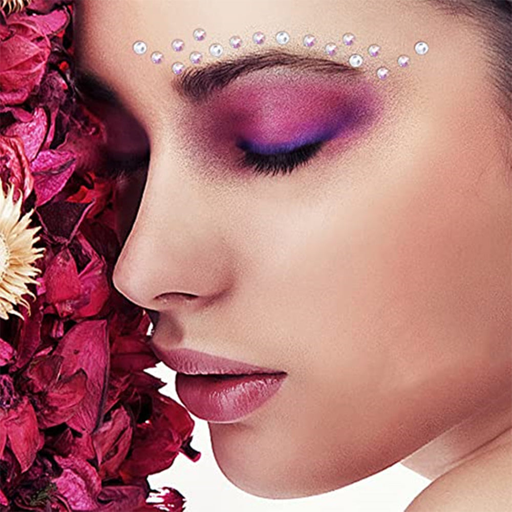 6 Sheets Adhesive Body Face Gems Rhinestone Stickers
