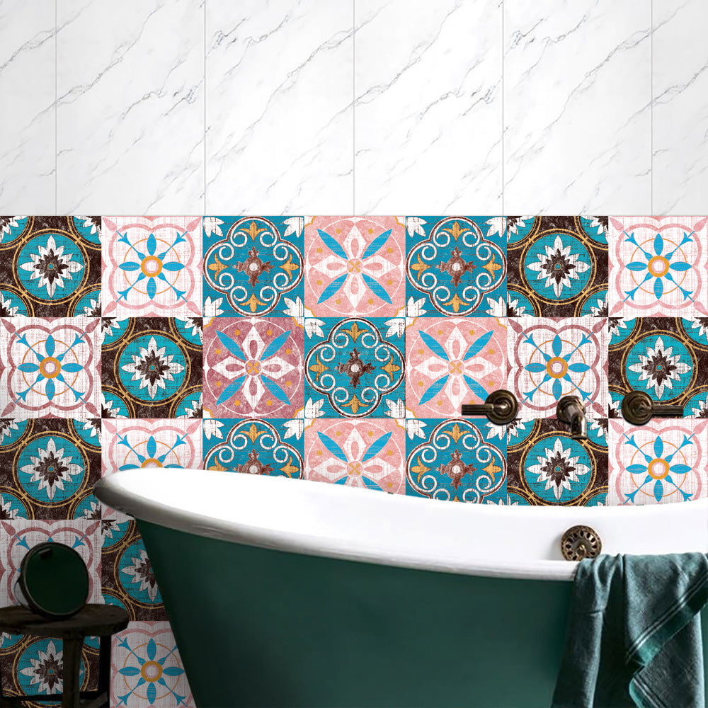 20Pcs PVC 10x10cm Peel and Stick Floor Tiles Style 2