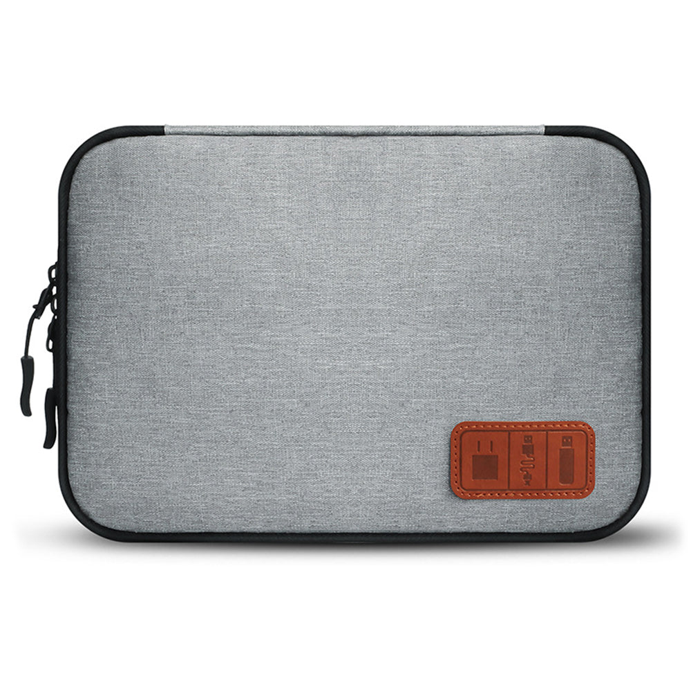1X Travel Data Cable Organizer Storage Bag Grey