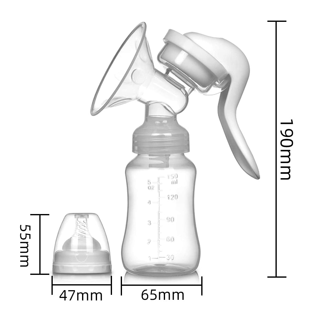2 Sets of Portable Manual Breast Pump Baby Feeding Pumps