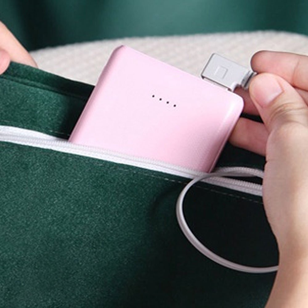 USB Graphene Heating Hand Warmer Pouch Heated Pad Dark Green