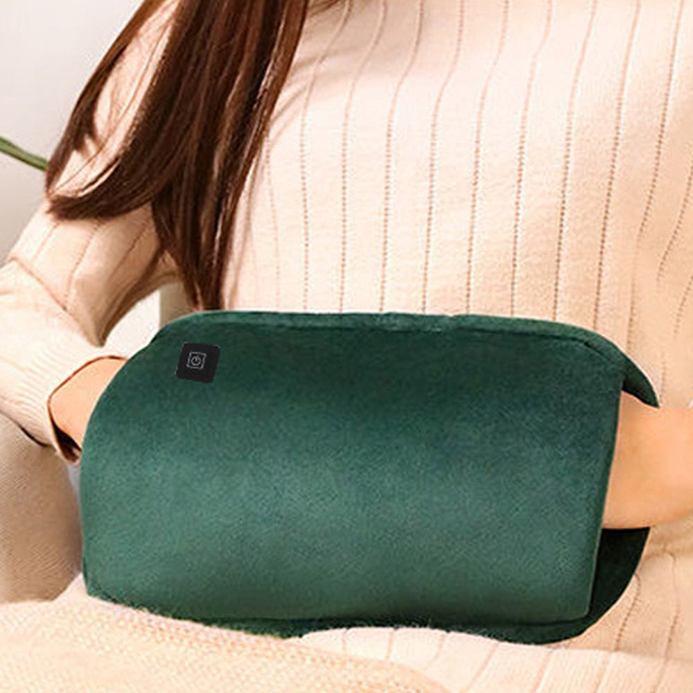 USB Graphene Heating Hand Warmer Pouch Heated Pad Dark Green