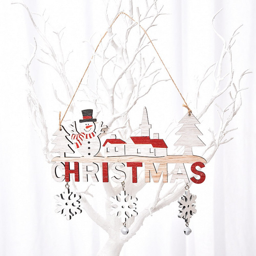 2X Snowman Elk Christmas Wall Hanging Sign Xmas Decor