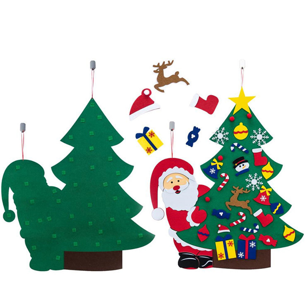 2X Kids DIY Felt Christmas Tree Set with 29pcs Detachable Ornaments