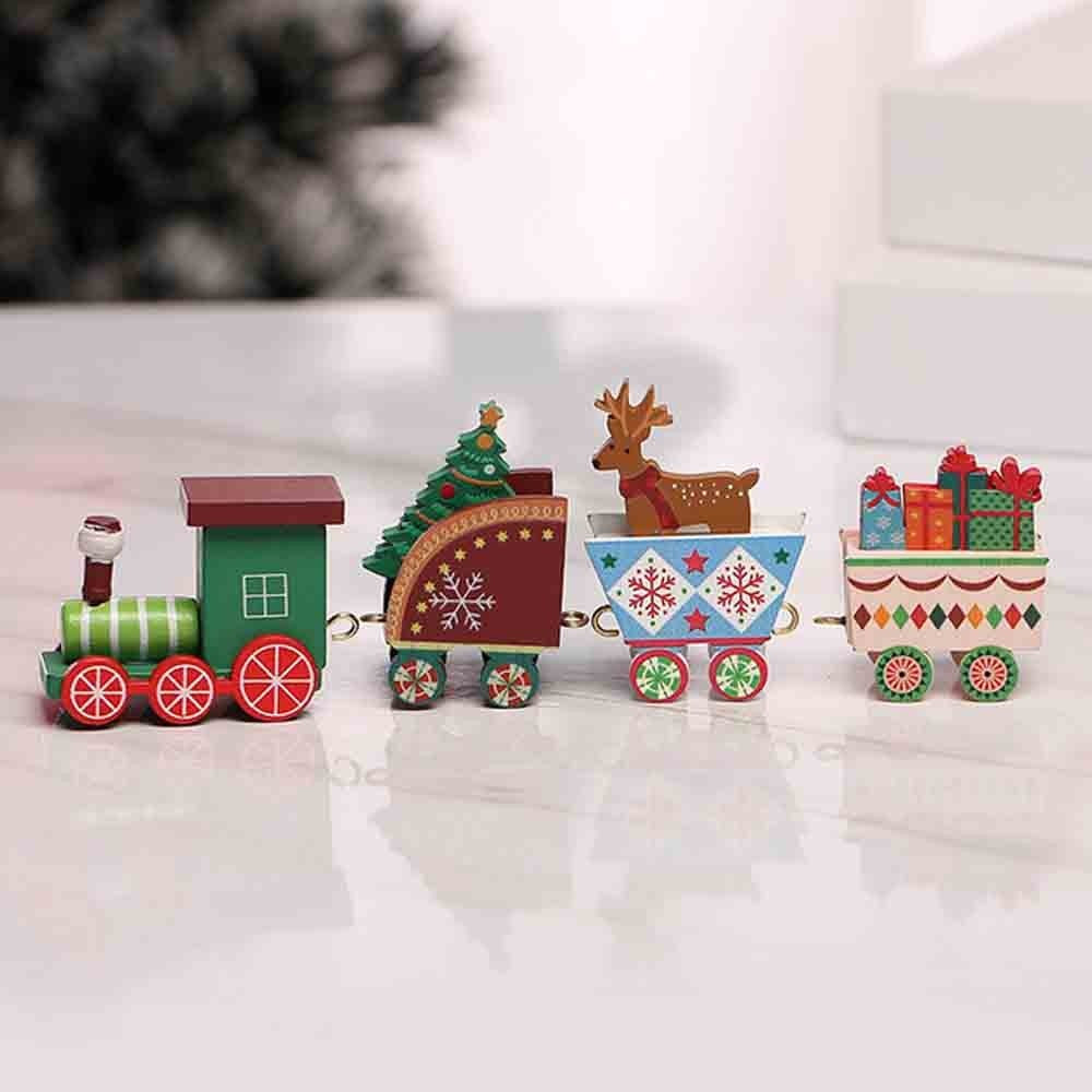 1 Set of Merry Christmas Xmas Train Ornament Green Train Head