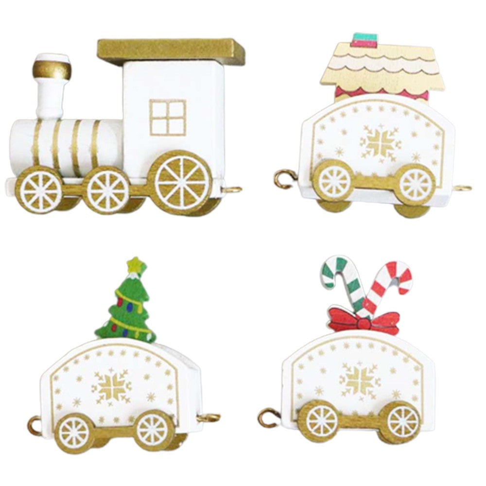 1 Set of Merry Christmas Xmas Train Ornament White Train Head
