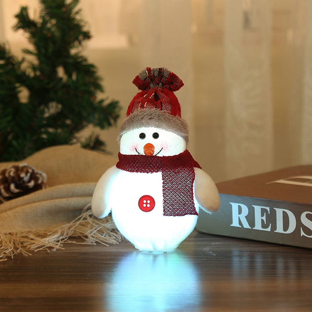 6Pcs Christmas Tree Santa Claus Snowman Deer Doll Ornaments