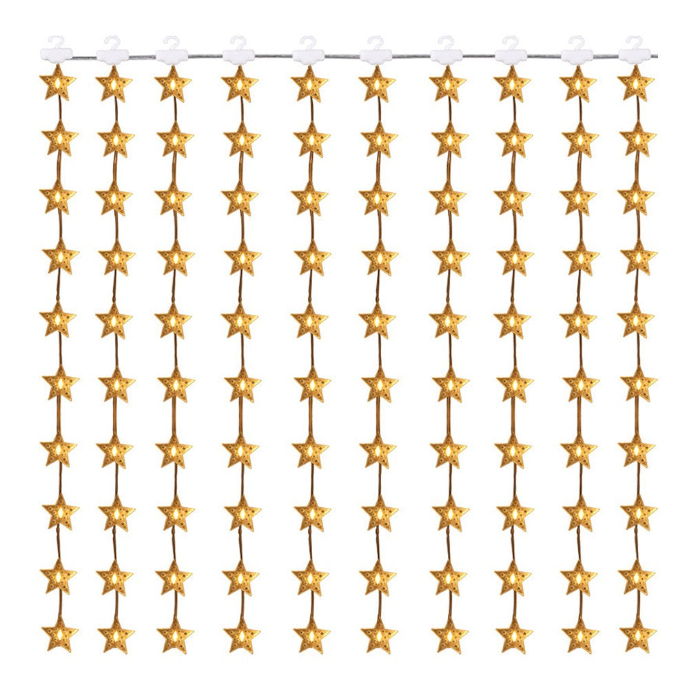 2Pcs 3M Christmas Star Fairy String Lights with Remote Control