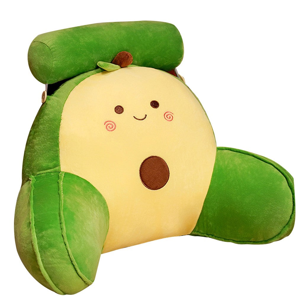 Backrest Reading Rest Pillow Back Support Chair with Arms Green