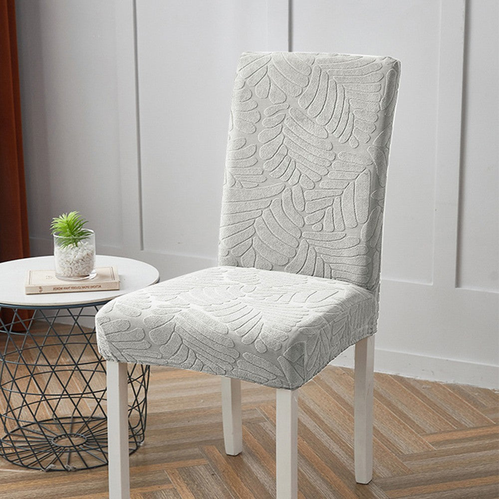 2X Washable Stretch Dining Chair Cover Silver Grey