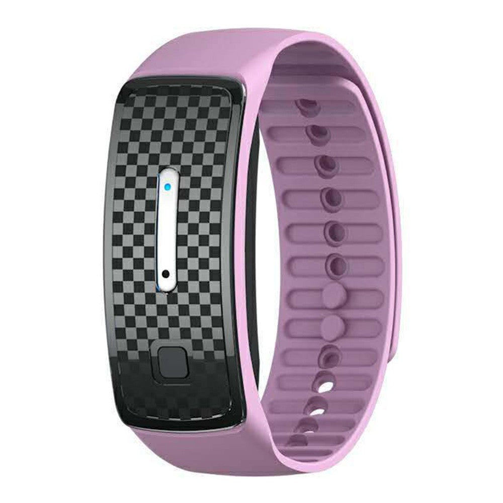 1X Ultrasonic Mosquito Repellent Bracelet USB Rechargeable Wristband Pink