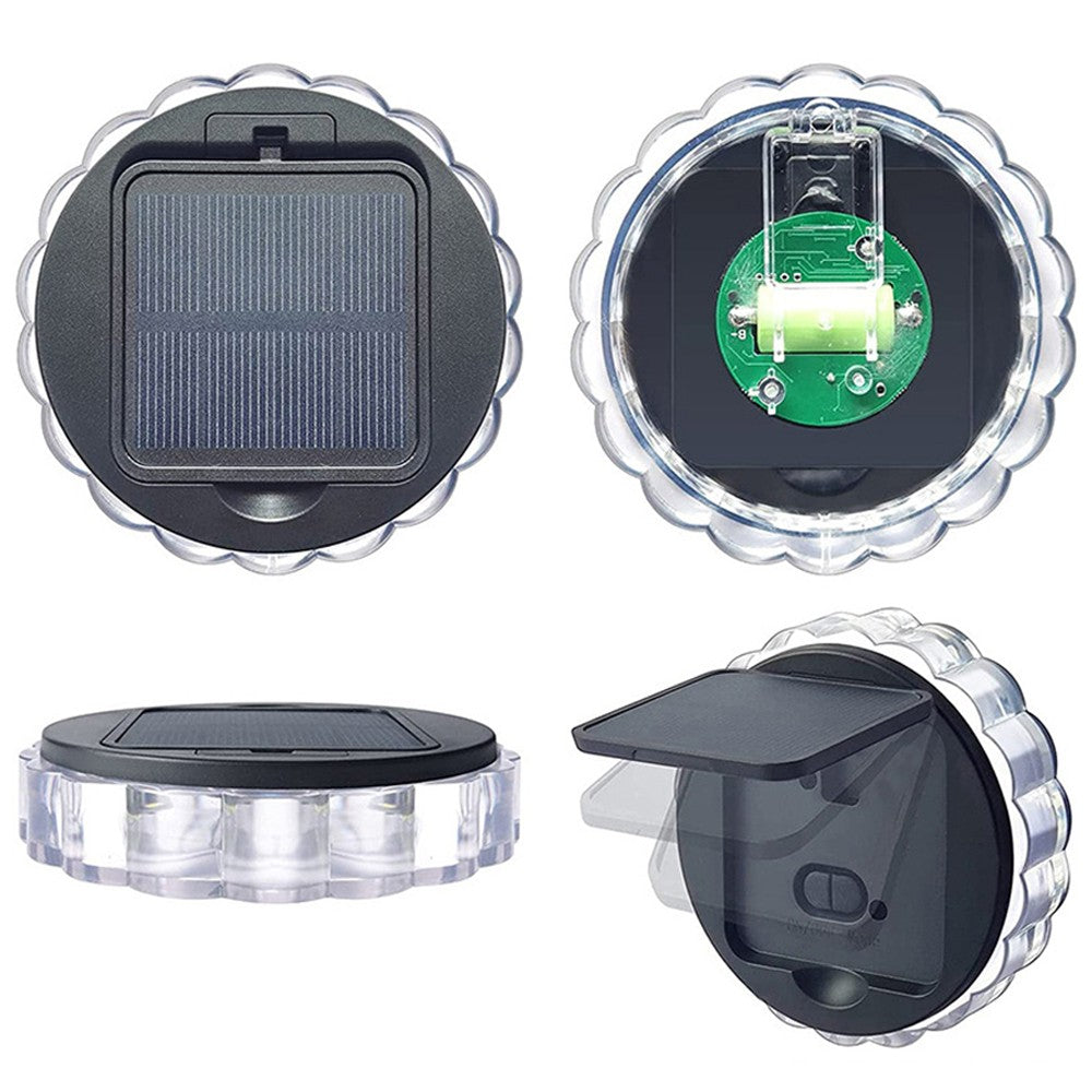 1X Solar LED Wall Light Outdoor Fence Light with Remote Control White Light