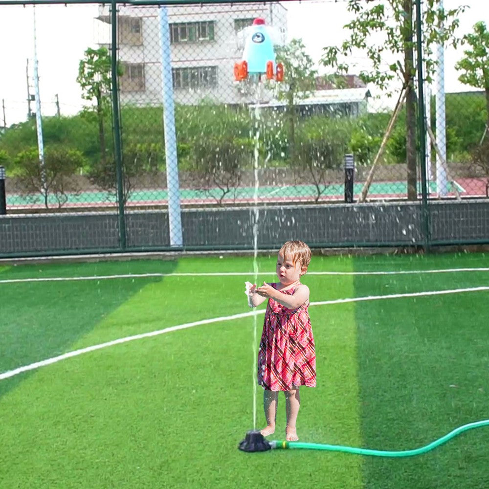 2X Rocket Launching Sprinkler Water Play Toy Outdoor Pool Lawn Garden Fun Toy