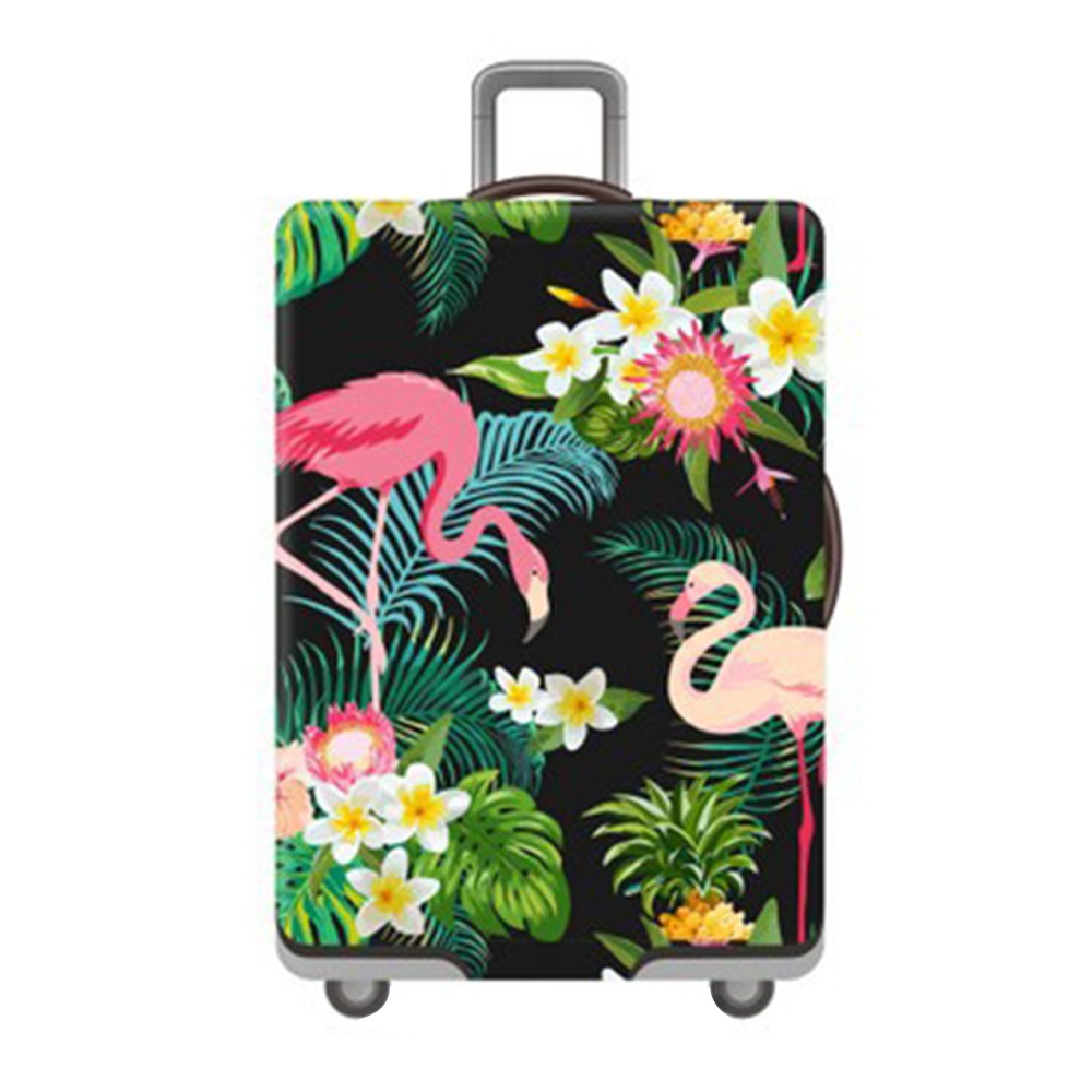 Flamingo Print Elastic Travel Suitcase Protector Cover for 29-32 inch Suitcase