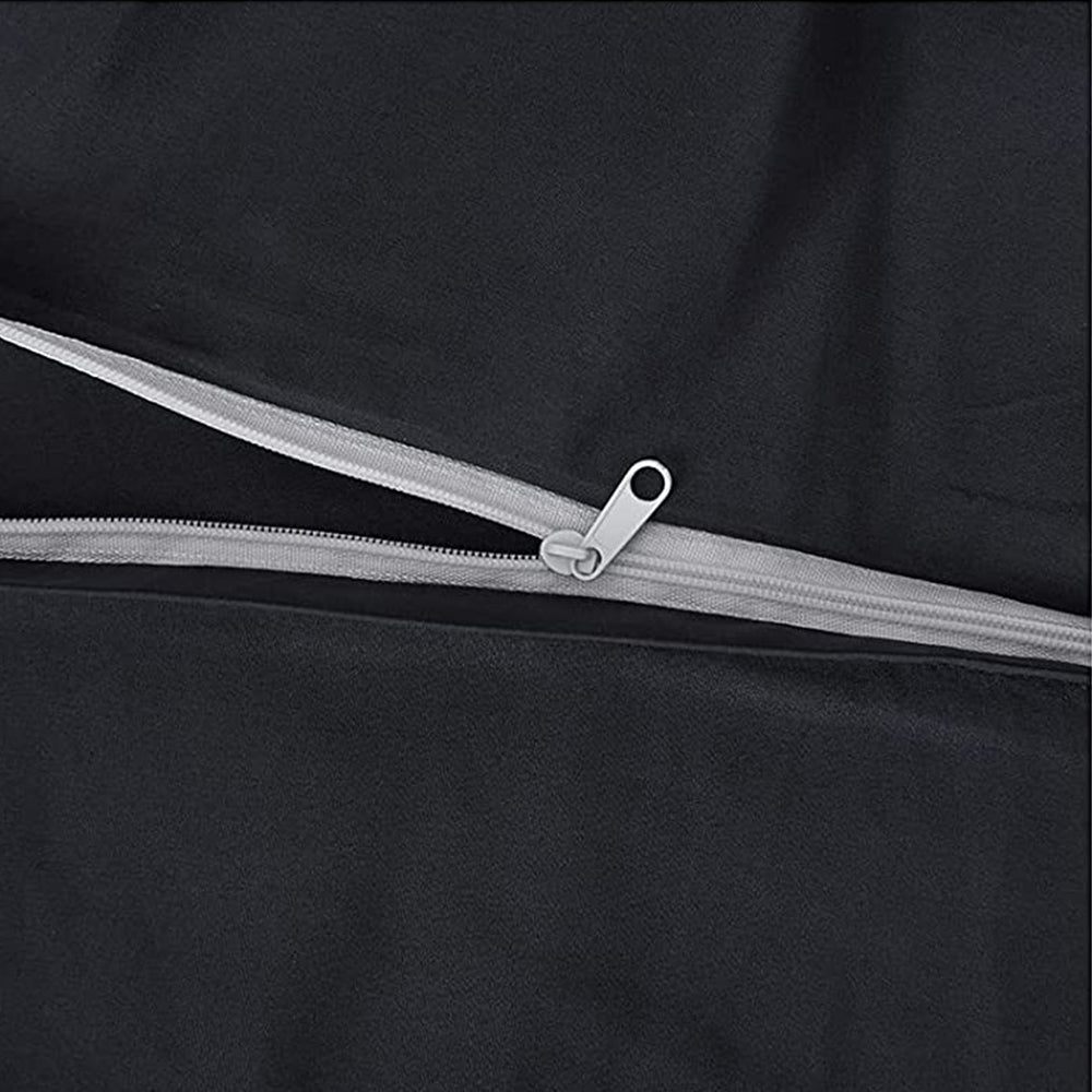 3Pcs Pintuck Bedding Set Pinch Pleat Duvet Cover Set Black Queen