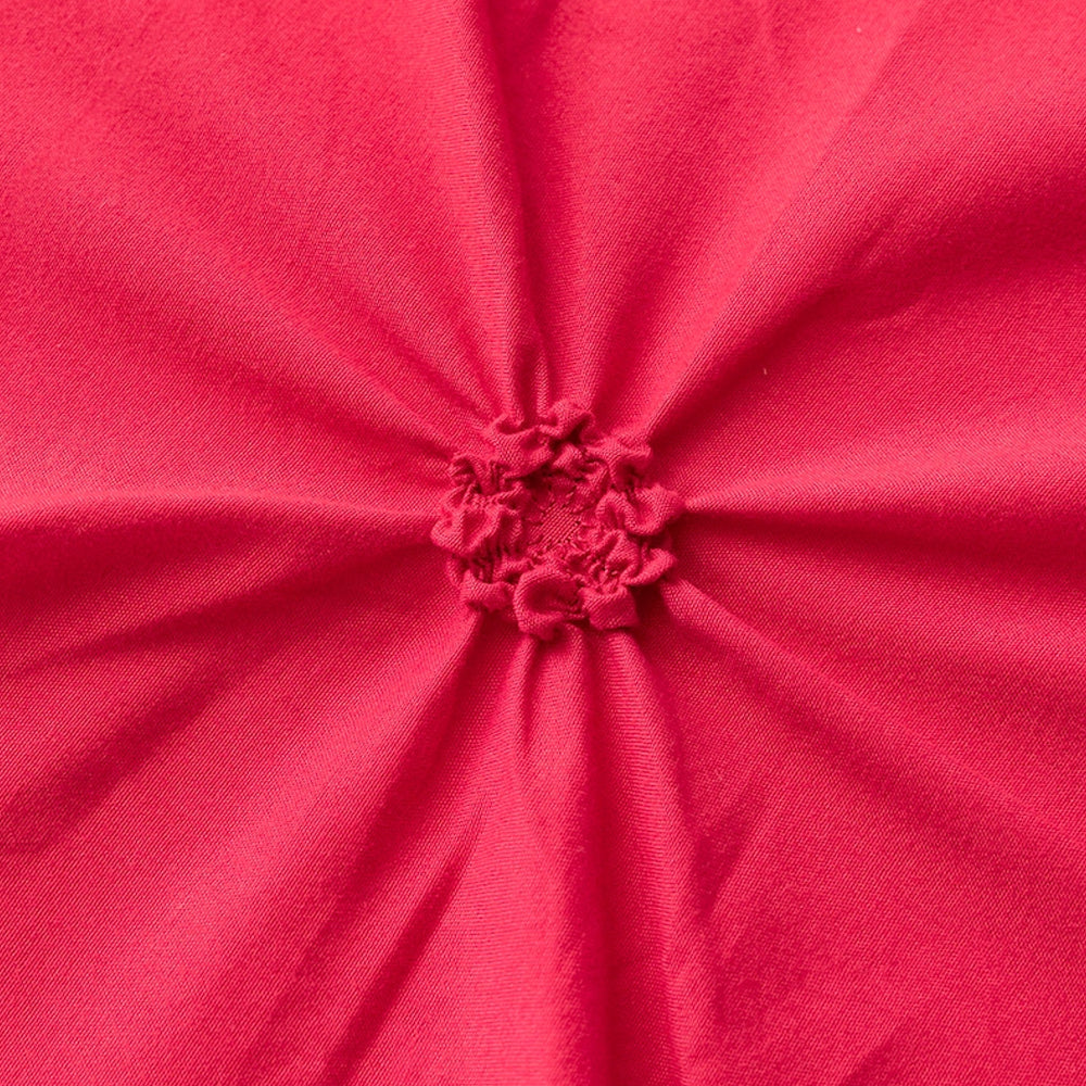 King Duvet Cover Set 3Pcs Bedding Set Red Polyester Pillowcases