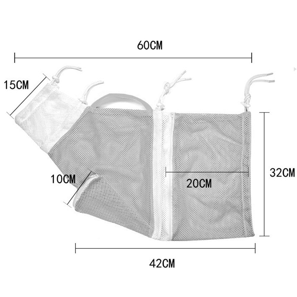 Pet Cat Bathing Bag Mesh Cloth Cat Grooming Bag Cat Supplies Washing Bags Grey