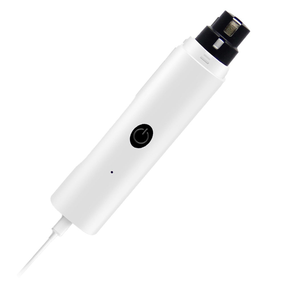 Electric Pet Nail Grinder USB Rechargeable Cat Dog Nail Clipper Pet Grooming Trimmer with LED Light