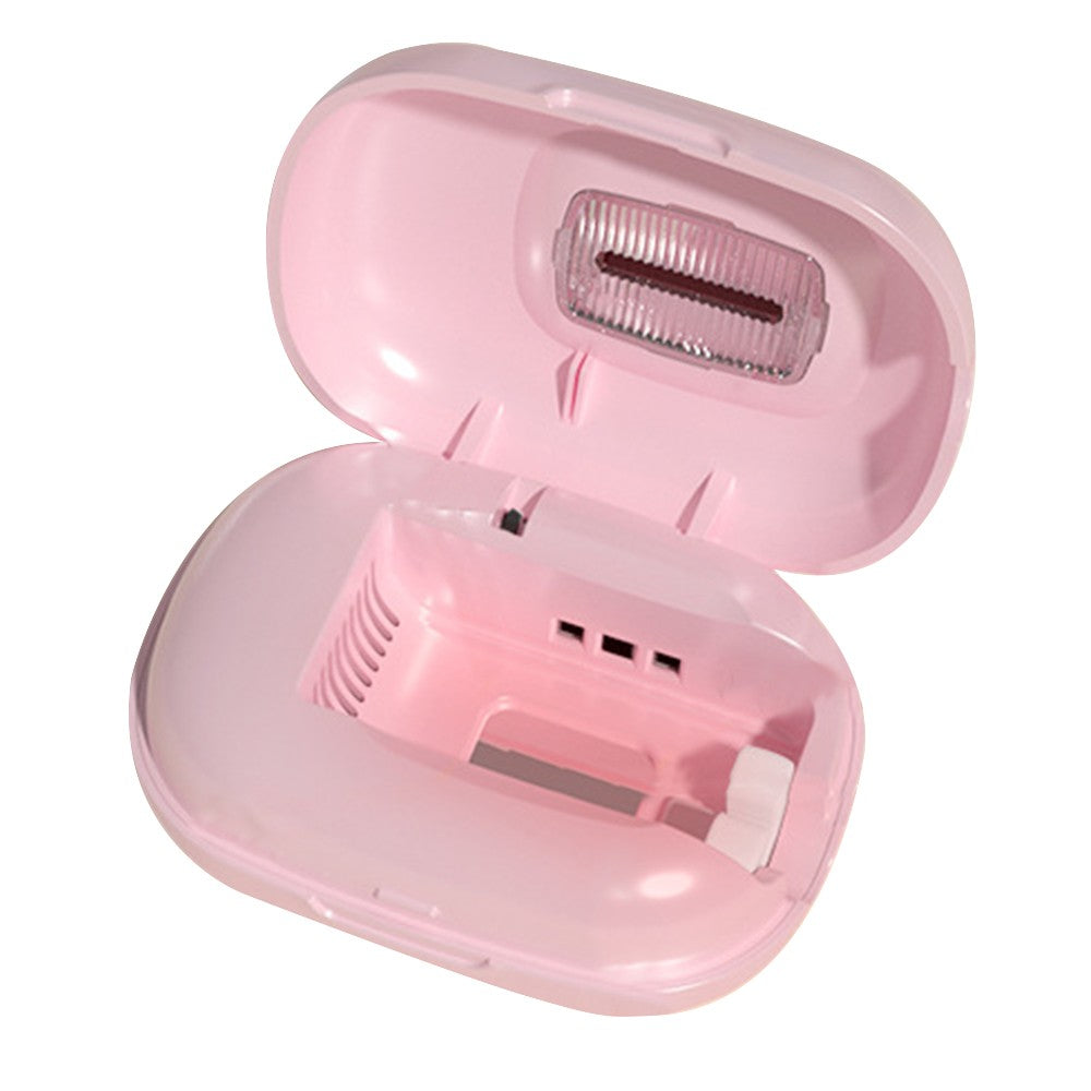 USB Mini UV-C Toothbrush Sanitizer Electric Toothbrush Head Sterilizer Toothbrush Holder Pink