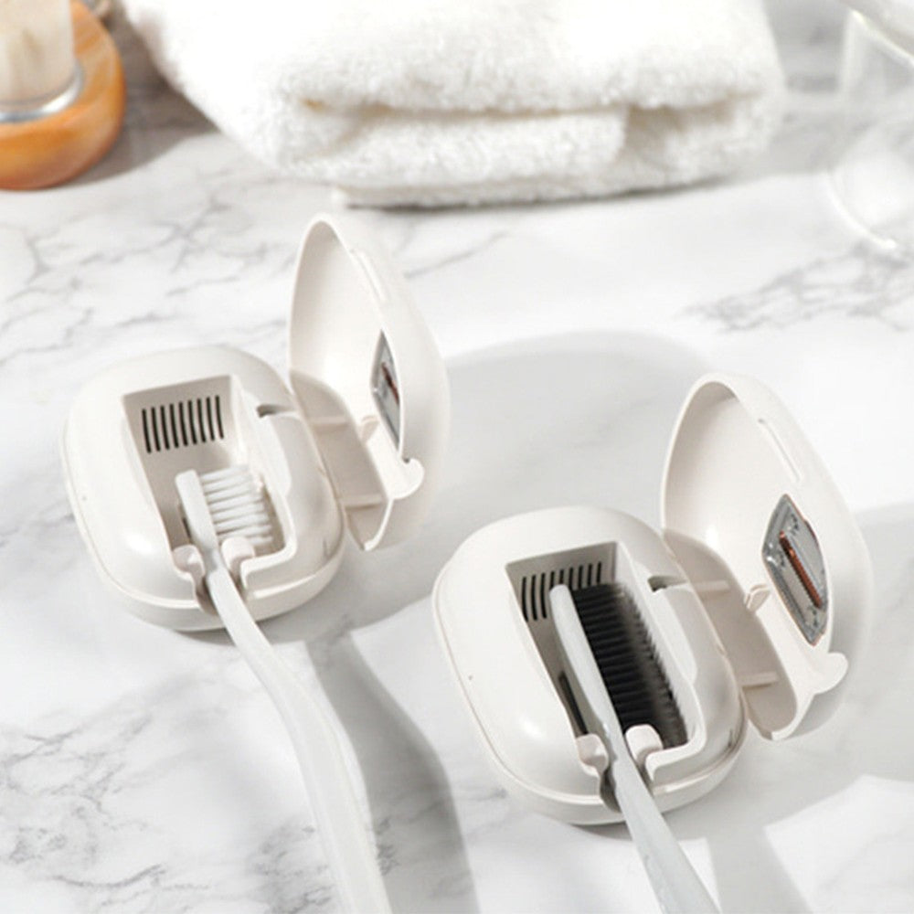 USB Mini UV-C Toothbrush Sanitizer Electric Toothbrush Head Sterilizer Toothbrush Holder White