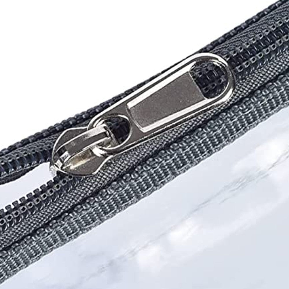 PVC Transparent Crossbody Bag Tote Bag Purse with Grey Shoulder Strap