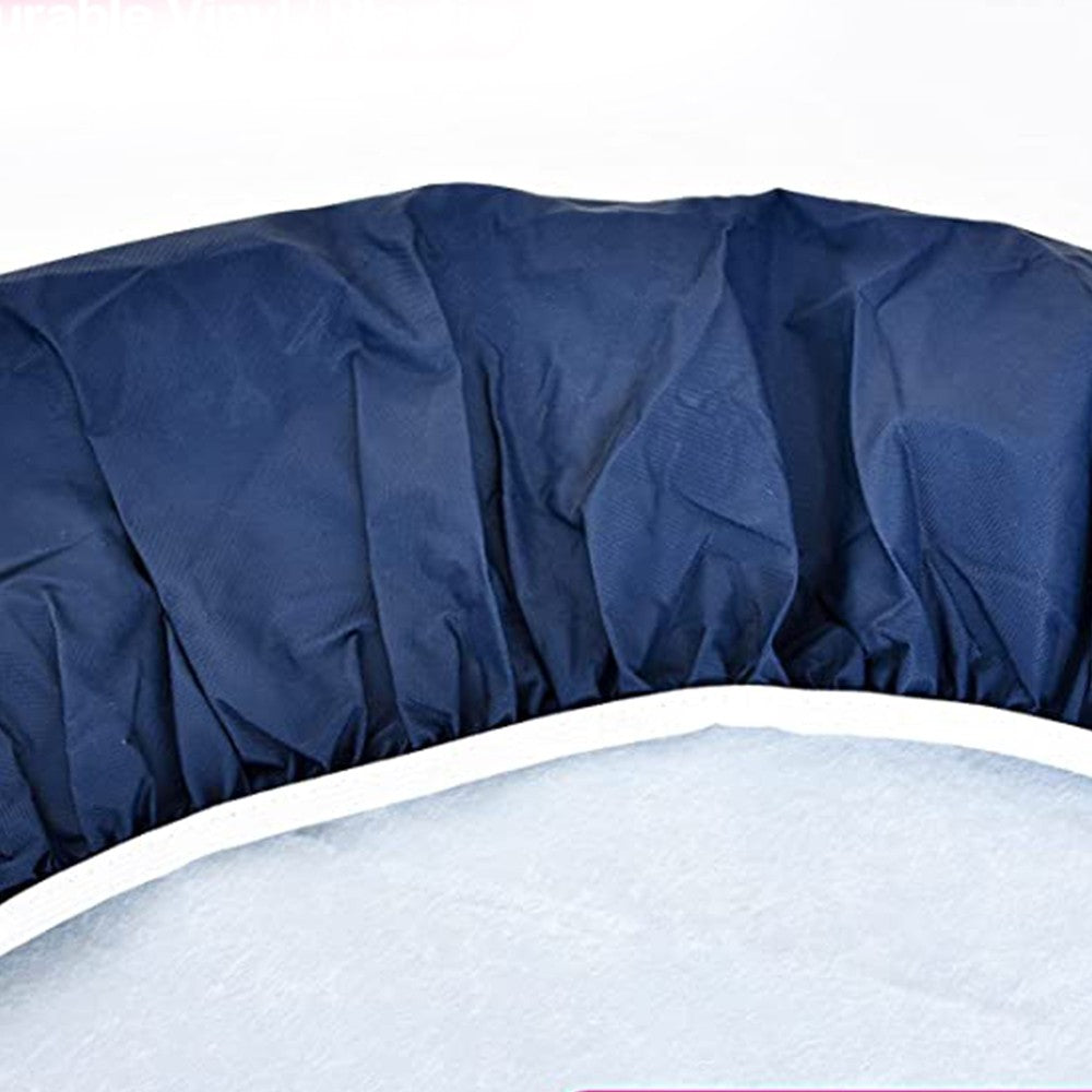 122cm Water-resistant Round PVC Table Cloth Oilproof Tablecloth Blue