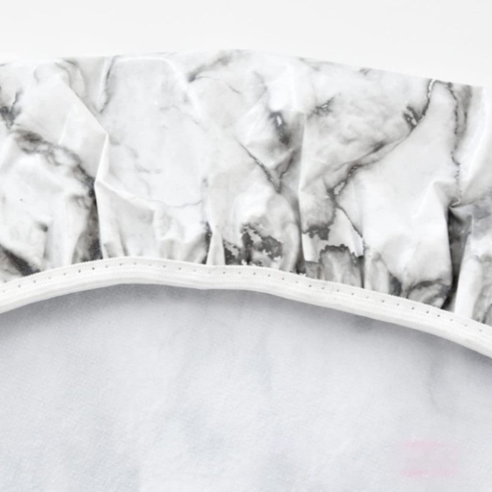 122cm Water-resistant Round PVC Table Cloth Oilproof Tablecloth White