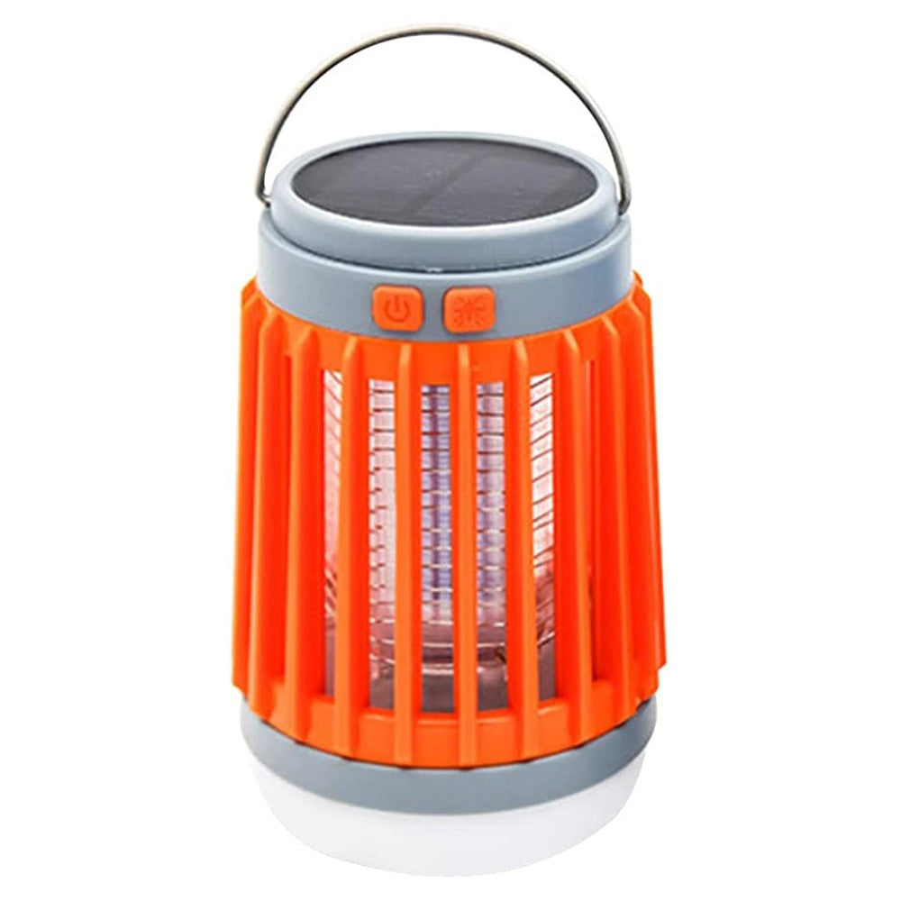 1Pc Solar and USB Charging Mosquito Killer Camp Lamp Flashlight Orange