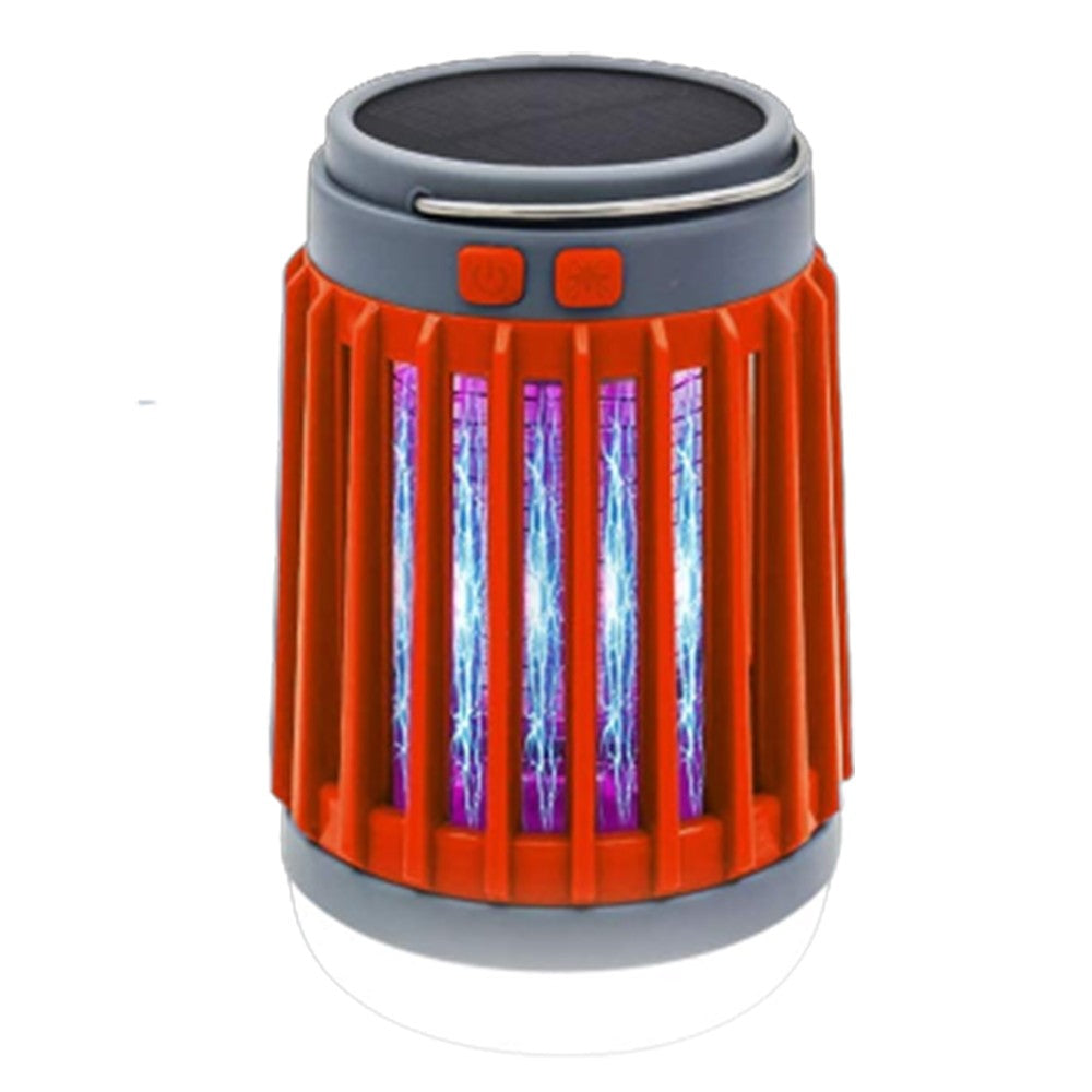 2Pcs Solar and USB Charging Mosquito Killer Camp Lamp Flashlight Orange