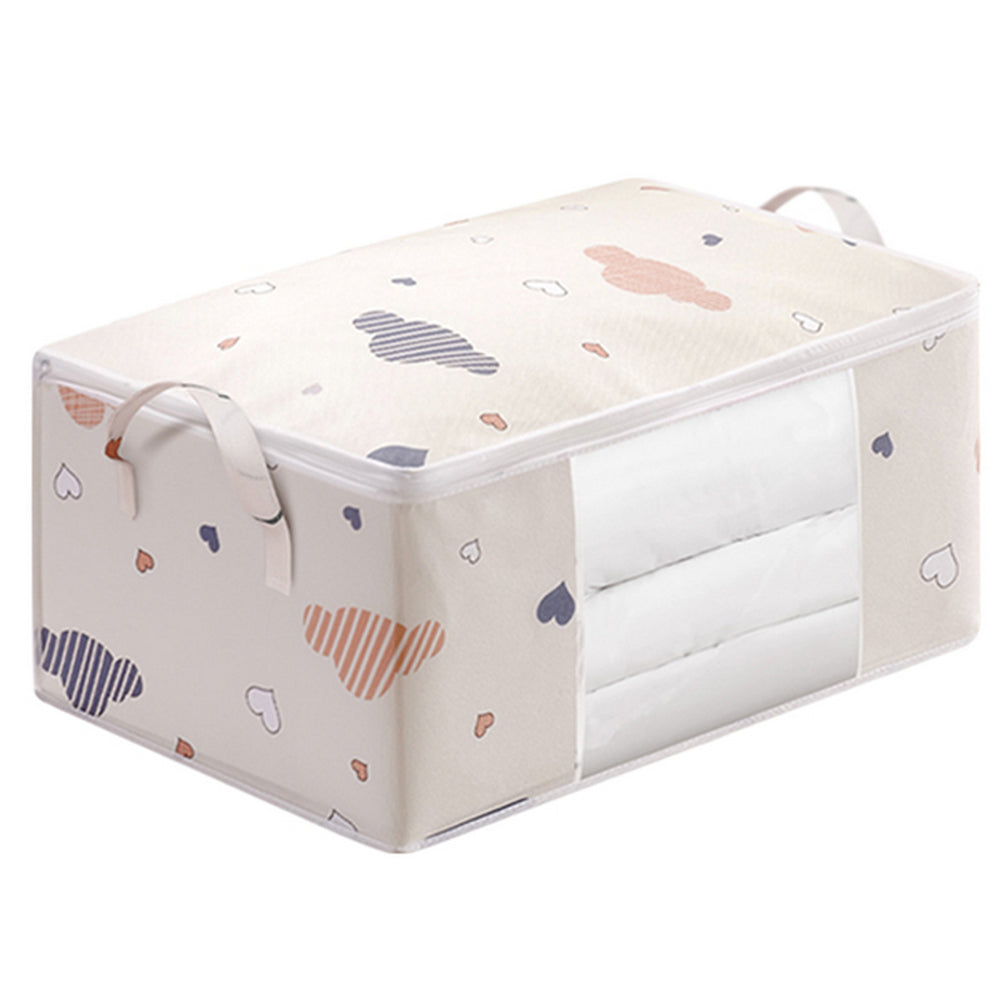 2 X Quilt Storage Bag Clothes Storage Bag Blanket Organizer Beige
