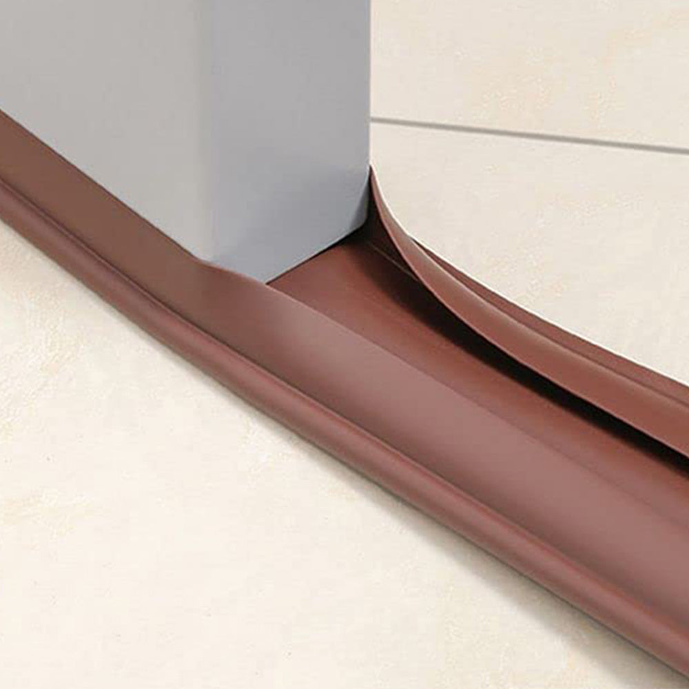 2X 96cm Removable Draught Stoppers Door Draft Stopper Door Gap Seal Strip Brown