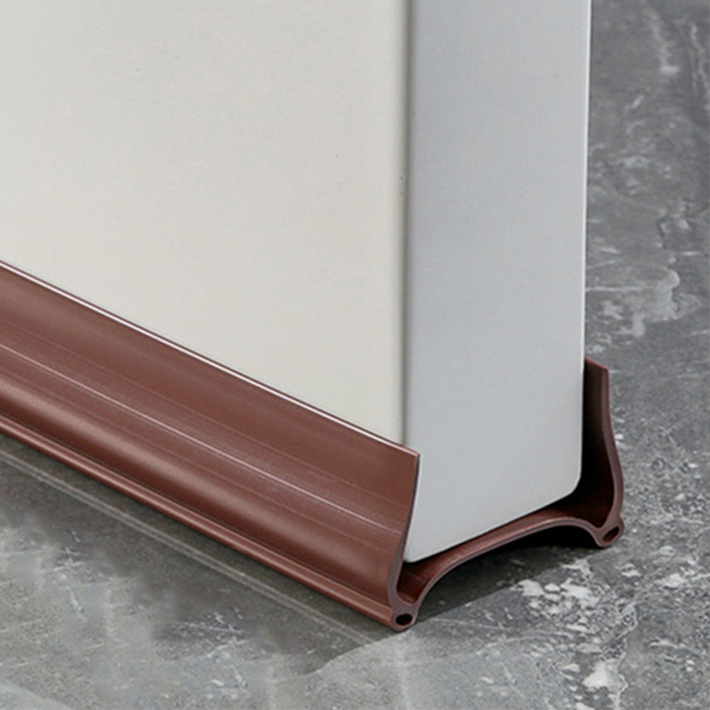 2X 96cm Removable Draught Stoppers Door Draft Stopper Door Gap Seal Strip Brown