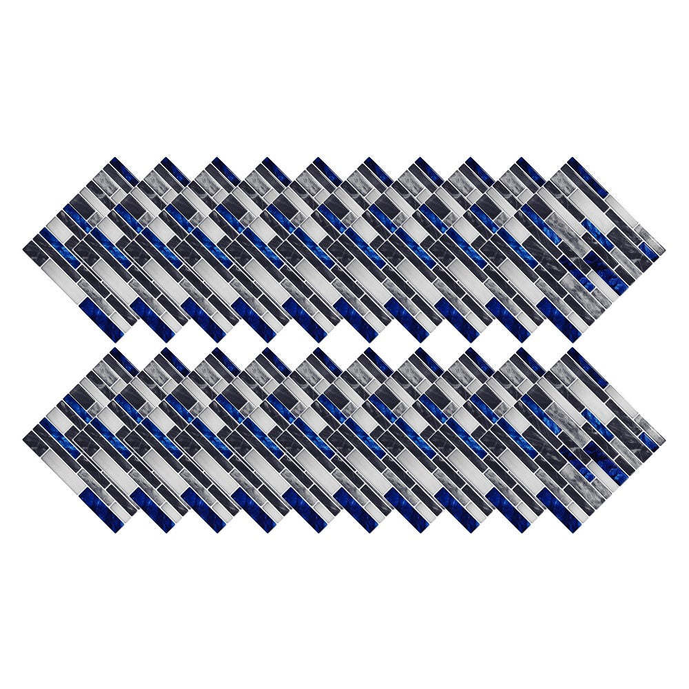 20 X Self Adhesive Imitation Marbling Tile Stickers Blue