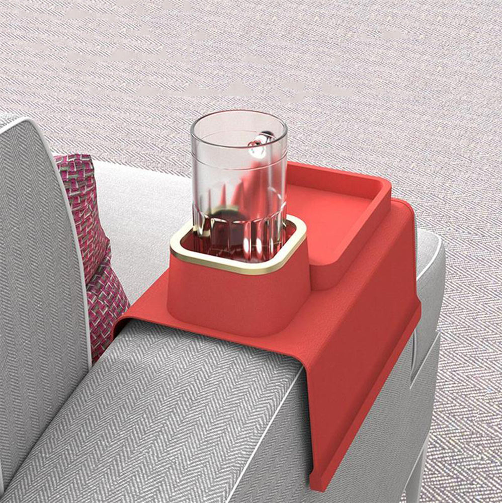 Sofa Arm Tray Couch Cup Holder Sofa Armrest Tray Red