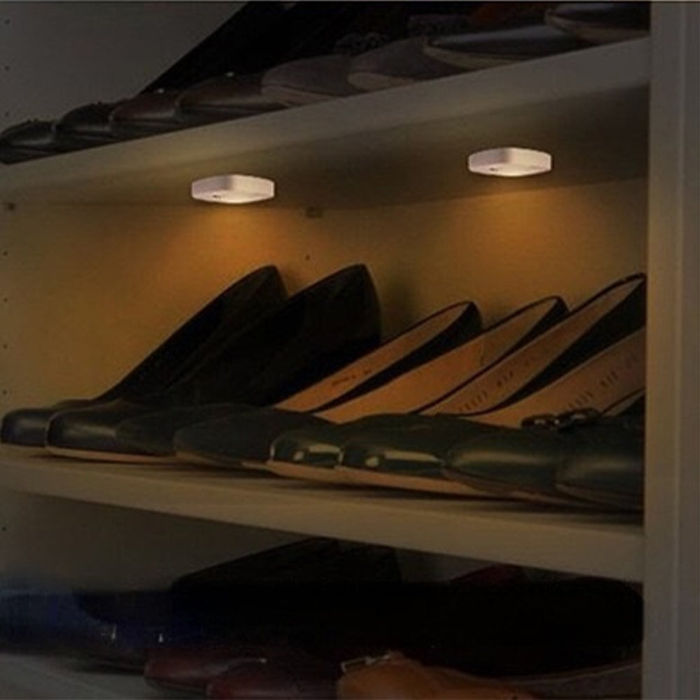 4 X LED Motion Sensor Light Wardrobe Under Cabinet Light Stair Lamp Warm White