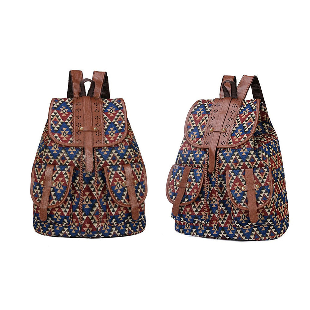 Tribal Ethnic Geometric Pattern Backpacks Style 2