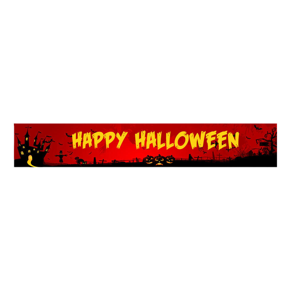 Happy Halloween Banner Background Scary Scene Setter Party Decoration Red