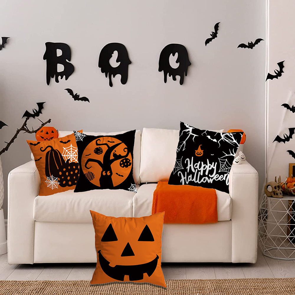 4Pcs Halloween Cushion Covers