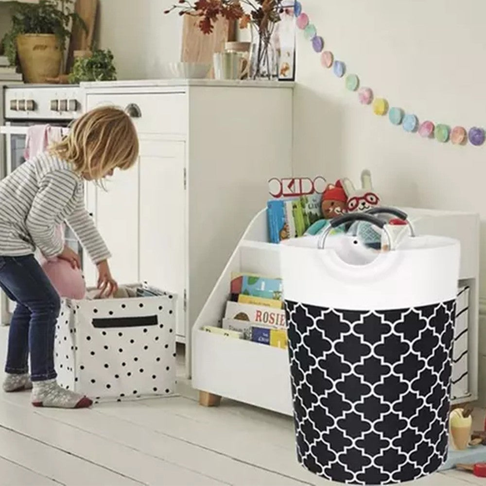 82L Collapsible Laundry Basket Foldable Laundry Hamper Clothes Hamper Black