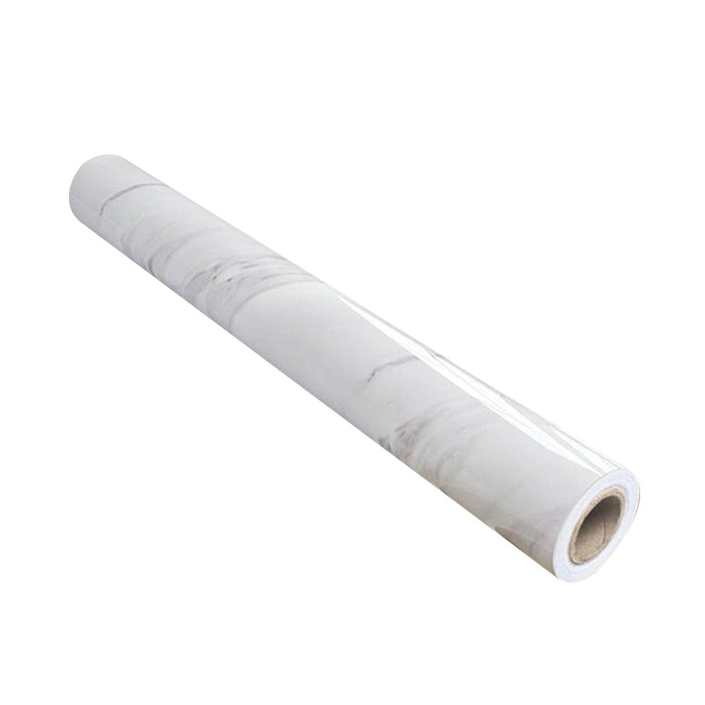 1 X 10M Self Adhesive White Marble Wallpaper Peel and Stick Granite Sticker
