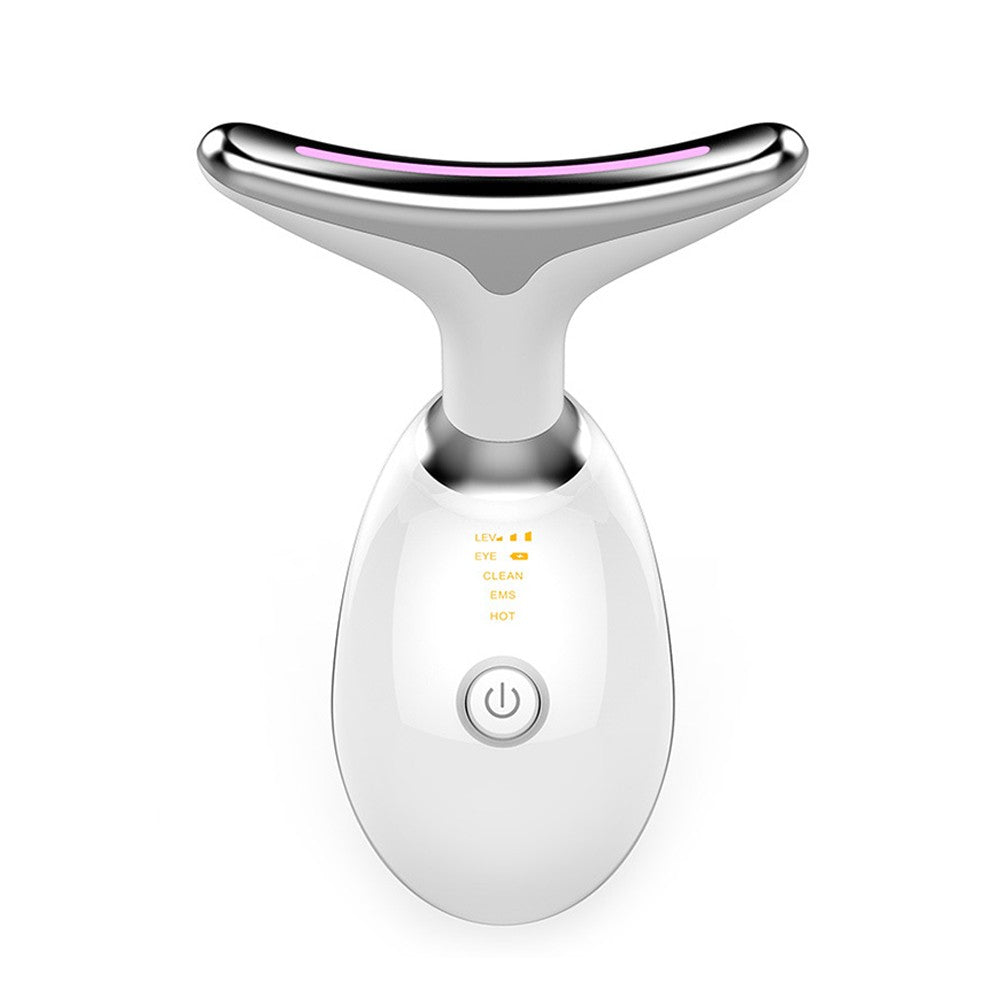 EMS Face Neck Massager Anti-Wrinkle Skin Lifting Beauty Device White