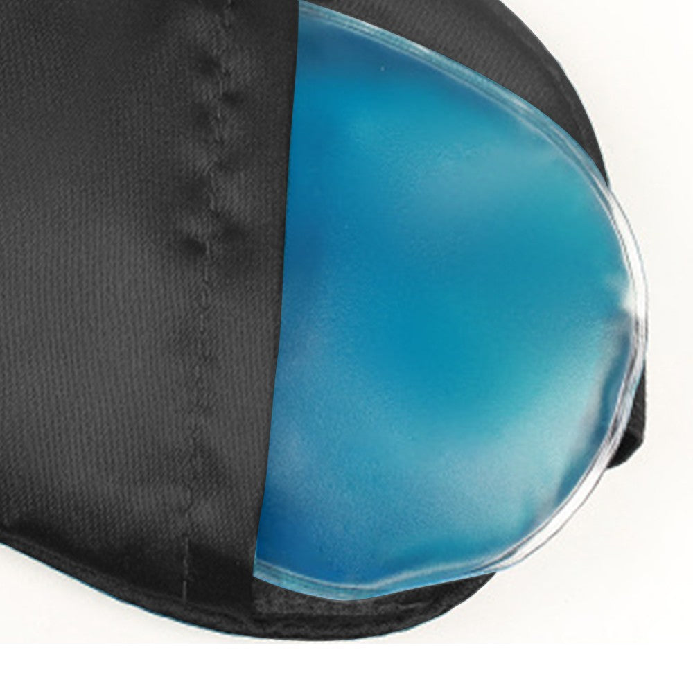 Adjustable Mulberry Silk Sleep Eye Mask Blindfold Travel Eye Mask with Bag Black