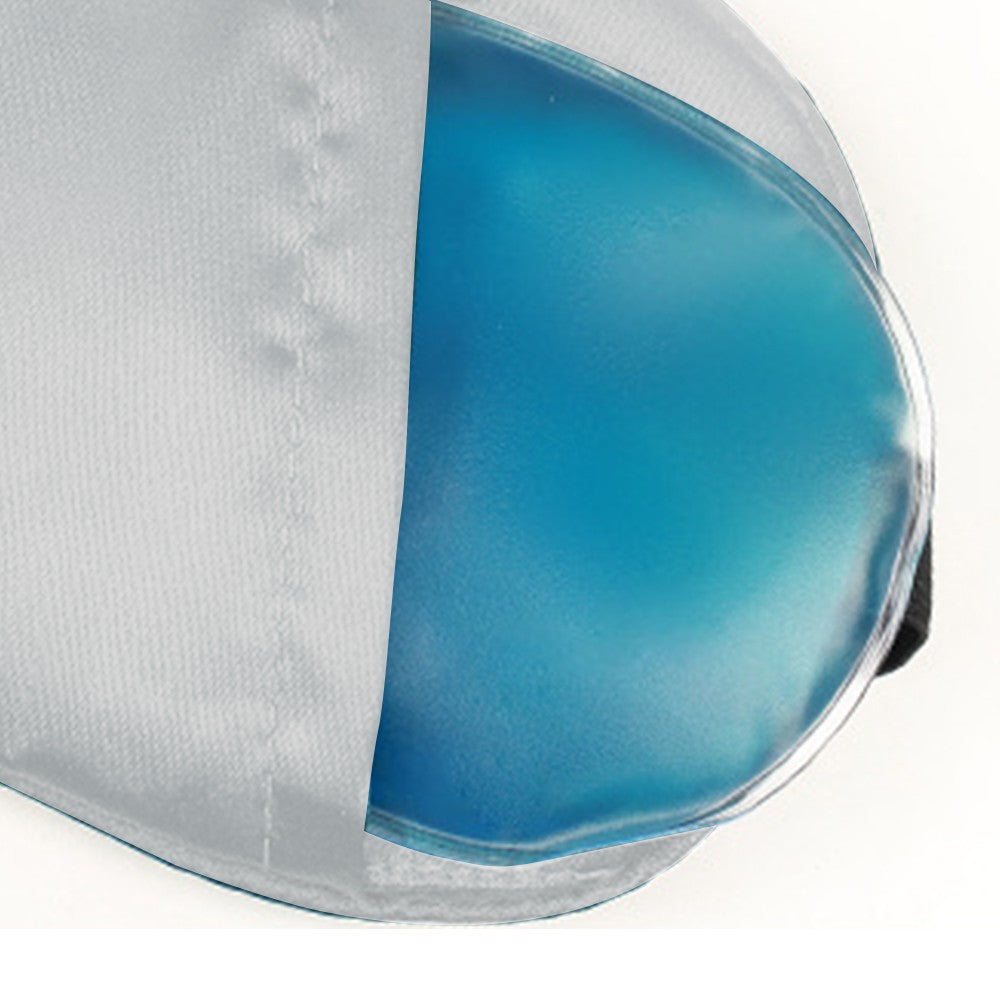 Adjustable Mulberry Silk Sleep Eye Mask Blindfold Travel Eye Mask with Bag Silver