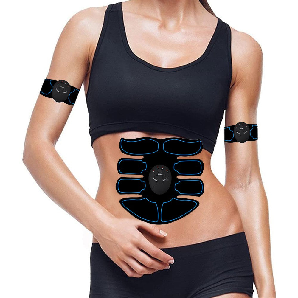 EMS Abdominal Muscle Training Belt Portable Muscle Stimulator Trainer Fitness Equipment Blue