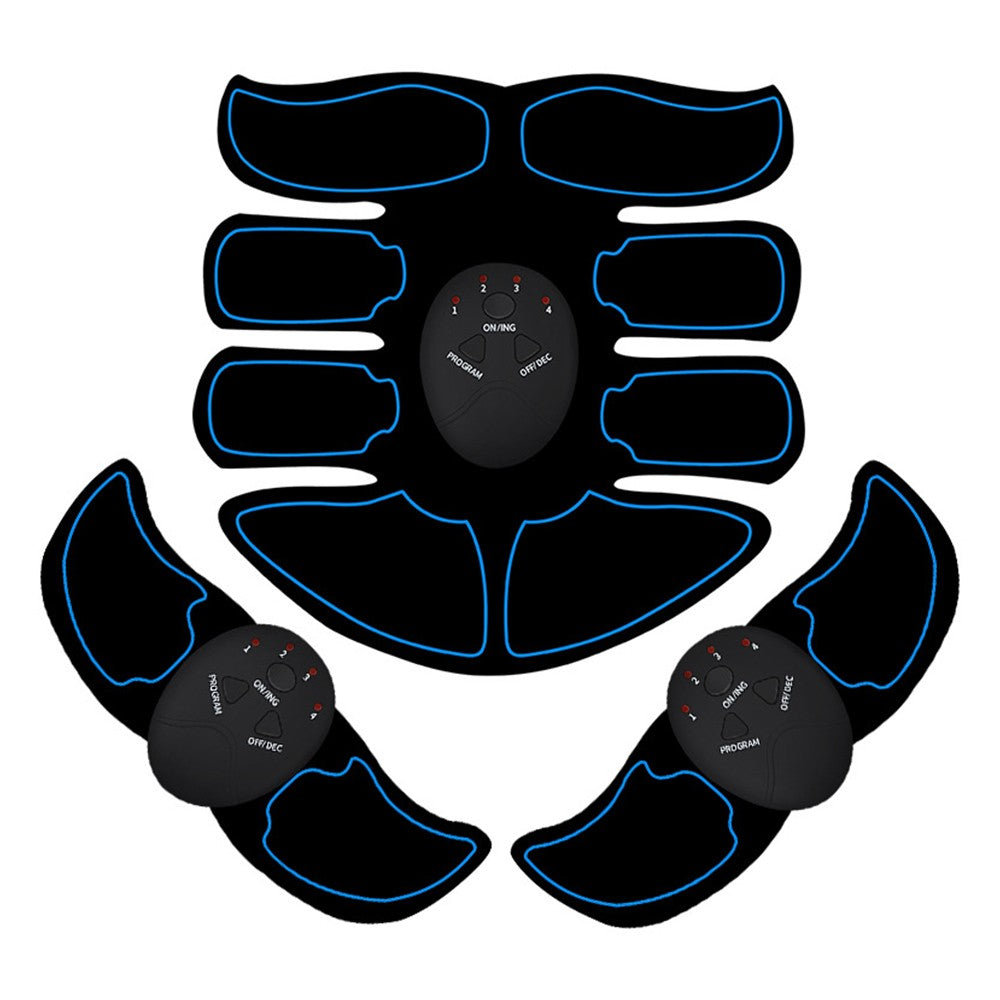 EMS Abdominal Muscle Training Belt Portable Muscle Stimulator Trainer Fitness Equipment Blue