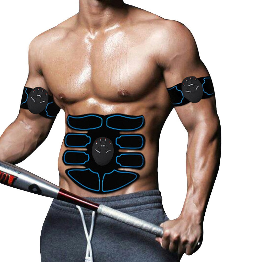 EMS Abdominal Muscle Training Belt Portable Muscle Stimulator Trainer Fitness Equipment Blue