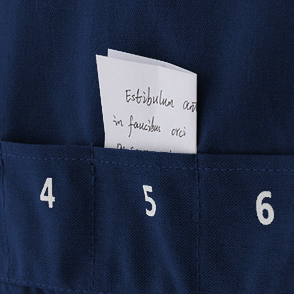 1 X Hanging Calendar Storage Bag with 32 Pockets Hanging Calendar Memo Bag Navy Blue