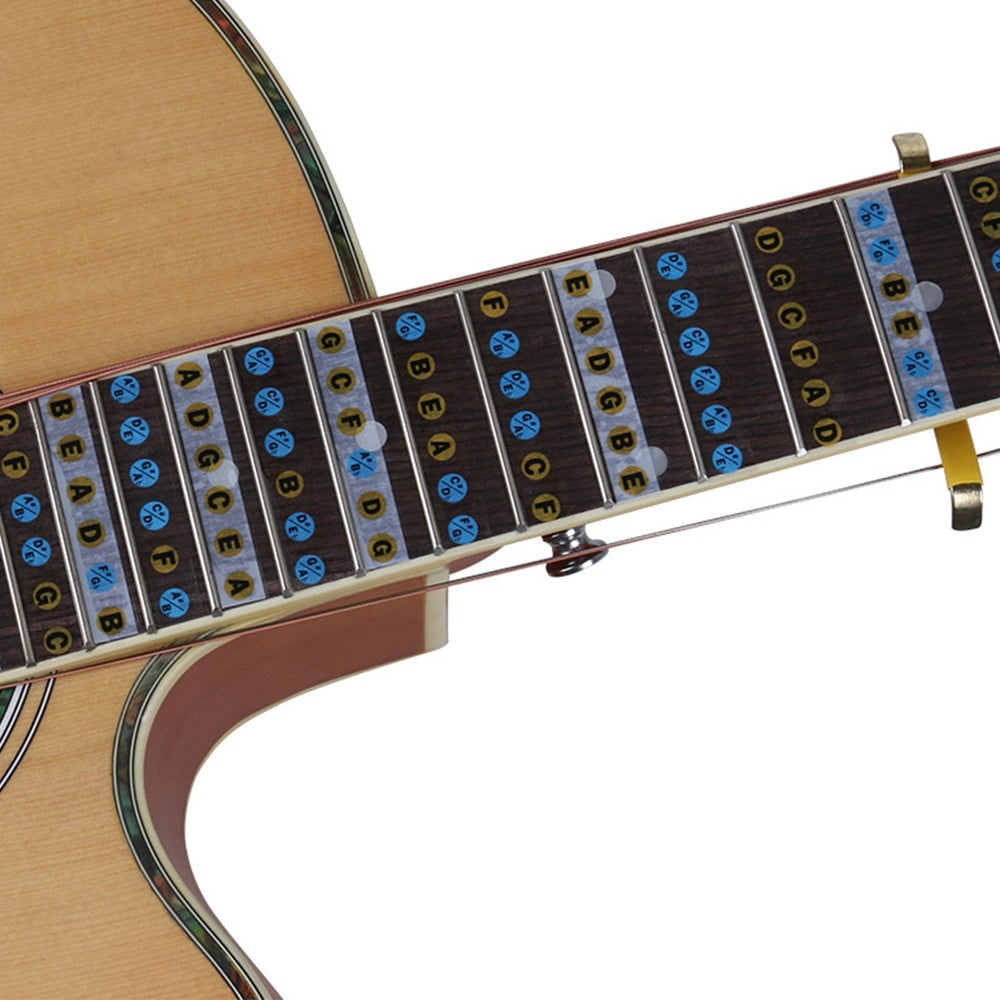 100Pcs 1.2mm Guitar Picks and Guitar Note Stickers Set