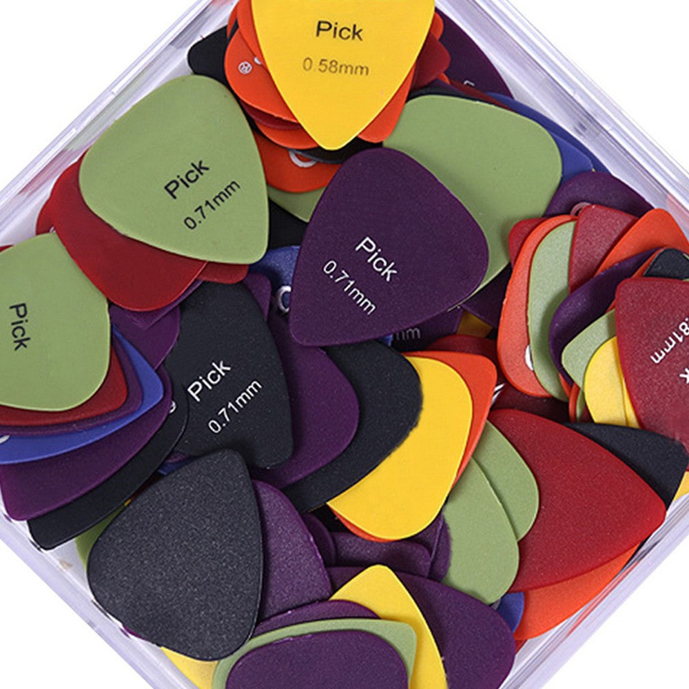 100Pcs 1.2mm Guitar Picks and Guitar Note Stickers Set