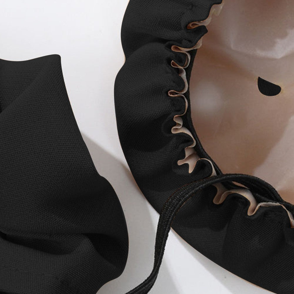 2 X Elastic Scrunchie Hair Rope with Drink Cover Black and Purple